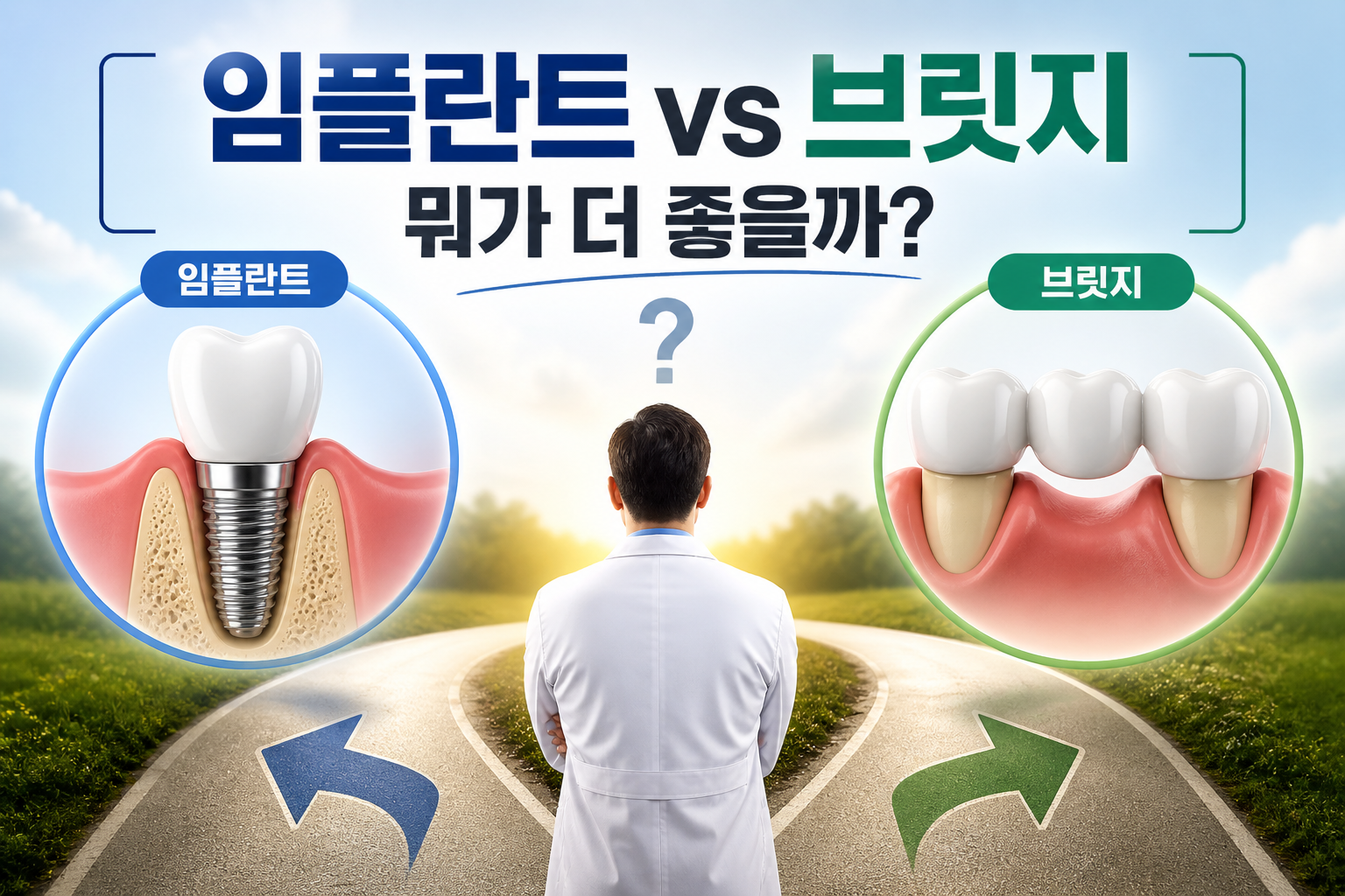 명지동 임플란트 vs 브릿지 — 뭐가 더 좋은가요? 선택 기준 총정리 (2026)